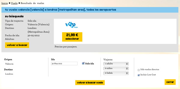 Detalle del buscador de vuelos Detalle del buscador de vuelos